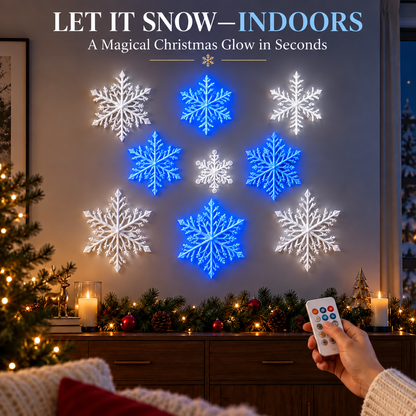 ❄️ Snowflake Christmas Decor Set, Blue & White Holiday Ornaments