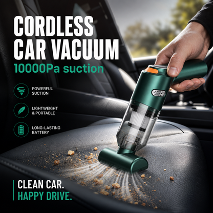 🧹 Cordless Car Vacuum – 10000Pa Suction & 4000mAh Battery 🚗