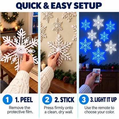 ❄️ Snowflake Christmas Decor Set, Blue & White Holiday Ornaments