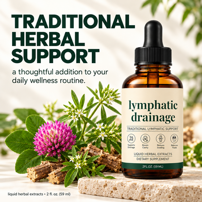 Lymphatic Drainage Drops | 4-Botanical Daily Lymphatic Support, Alcohol-Free & Vegan, 2 Fl Oz