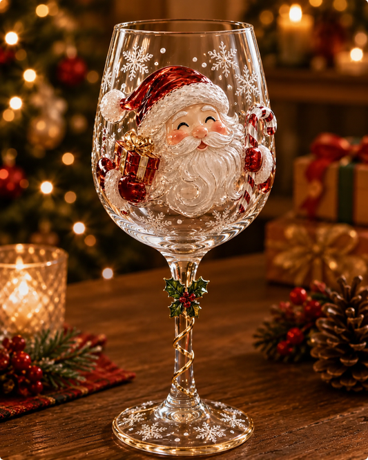🔥Christmas 3D Wine Glass Collection Gift Box Set✨