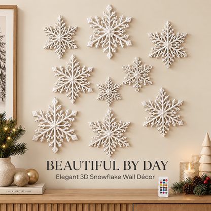 ❄️ Snowflake Christmas Decor Set, Blue & White Holiday Ornaments