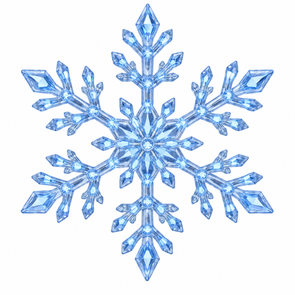 ❄️ Snowflake Christmas Decor Set, Blue & White Holiday Ornaments