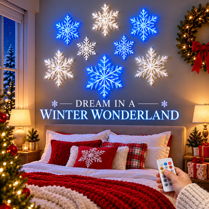 ❄️ Snowflake Christmas Decor Set, Blue & White Holiday Ornaments