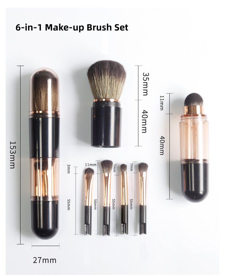 Portable Retractable Makeup Brush Set