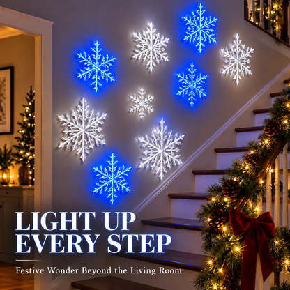 ❄️ Snowflake Christmas Decor Set, Blue & White Holiday Ornaments
