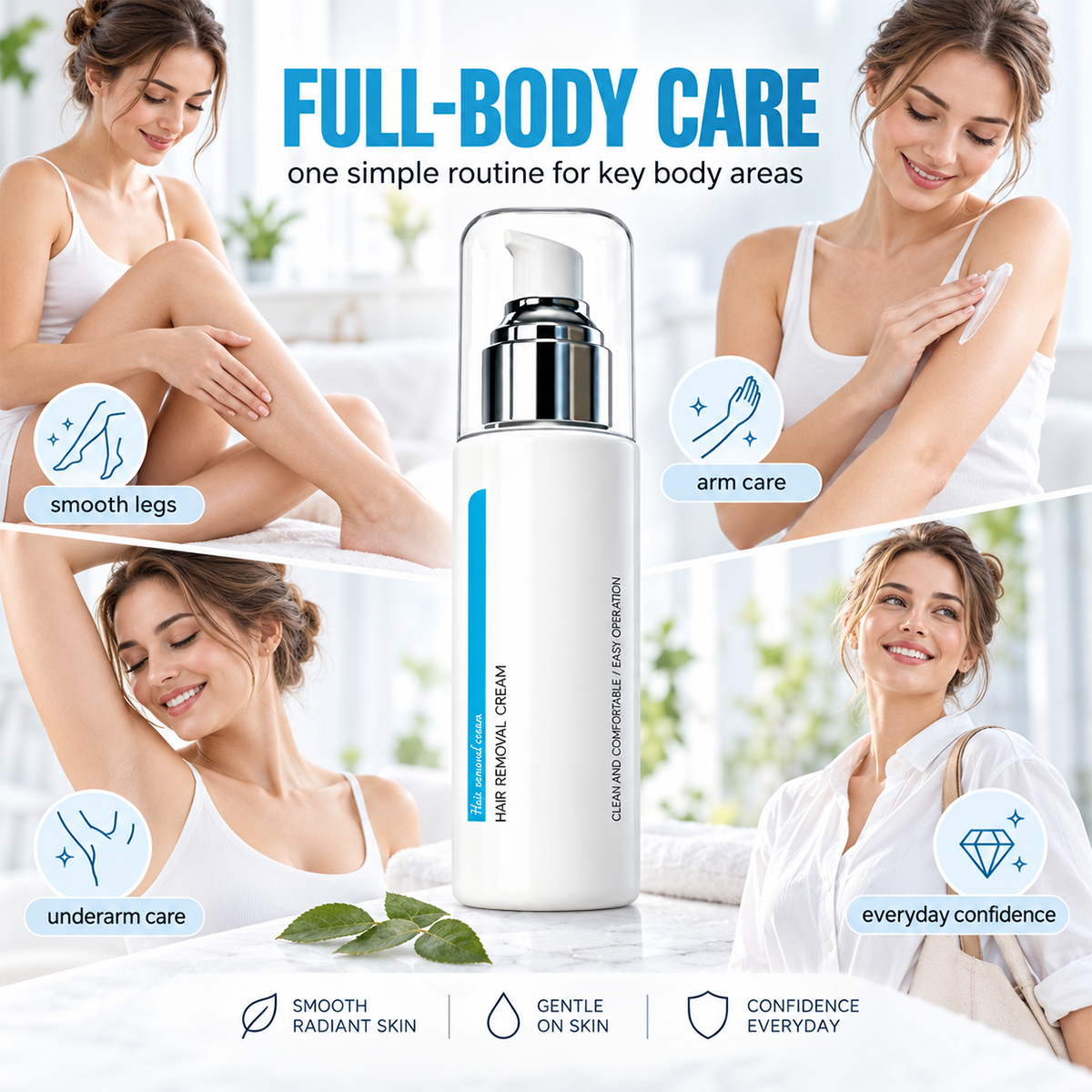 ✨ Ice‑Cooling Hair Removal Cream – Gentle for Sensitive Skin