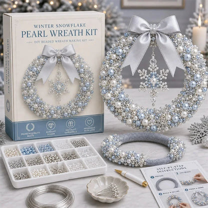 DIY Christmas Pearl Beaded Wreath Kit 🌟