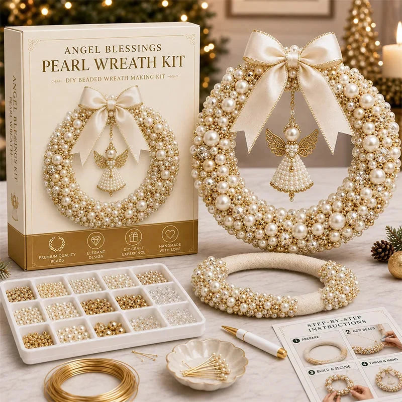 DIY Christmas Pearl Beaded Wreath Kit 🌟