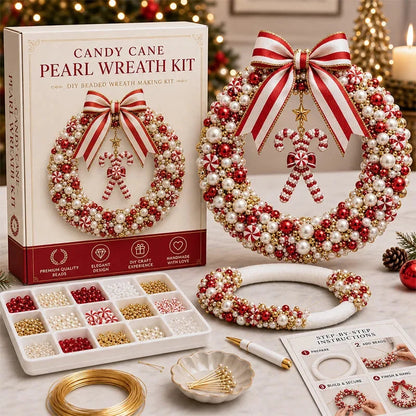 DIY Christmas Pearl Beaded Wreath Kit 🌟