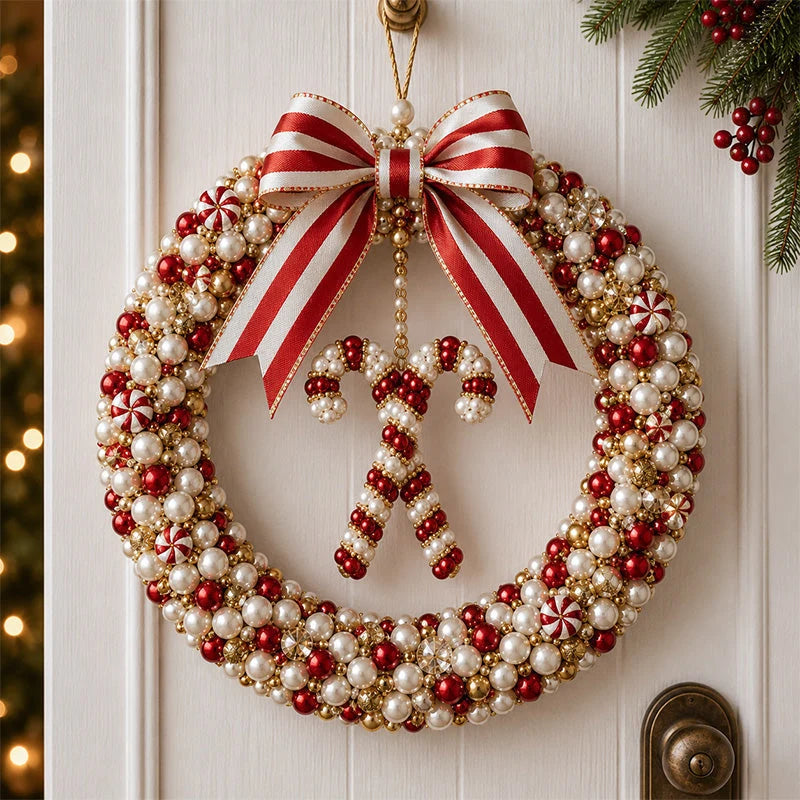 DIY Christmas Pearl Beaded Wreath Kit 🌟