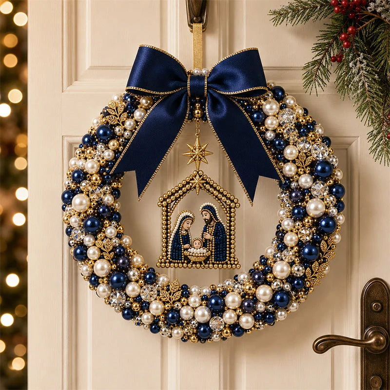 DIY Christmas Pearl Beaded Wreath Kit 🌟